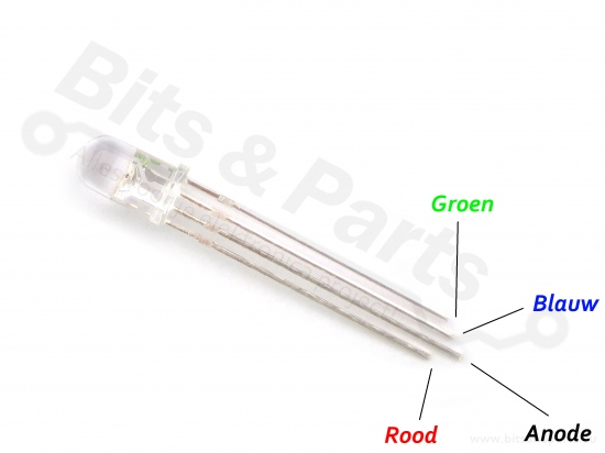 LED 5mm RGB helder common anode